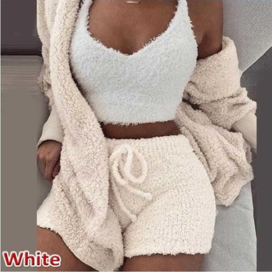Fashion Plush 3-Piece Women's Loungewear Set