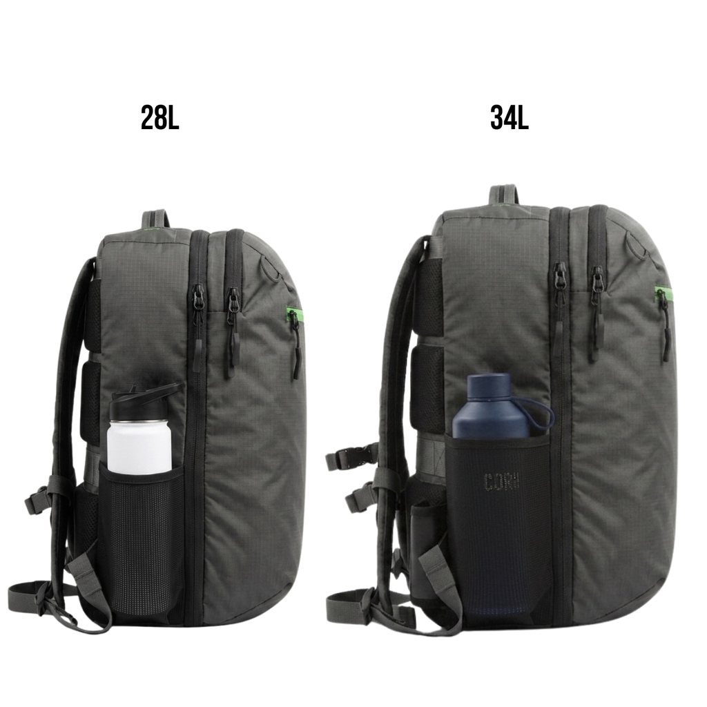 Island Hopper 2.0 Travel Backpack – New Matte Black | Lightweight Waterproof 28L & 34L