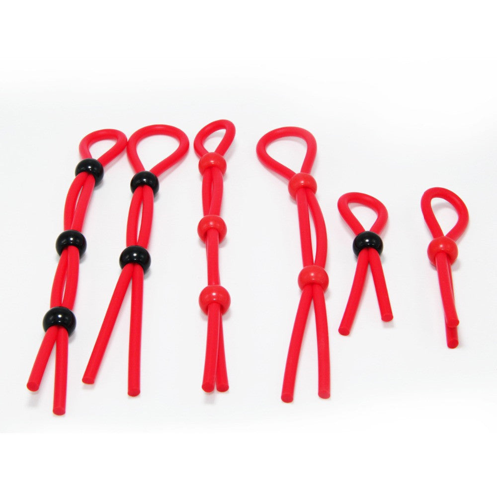 Red Silicone Delay Ring for Couples' Pleasure Use
