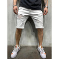 Ripped White Denim Shorts for European and American Style
