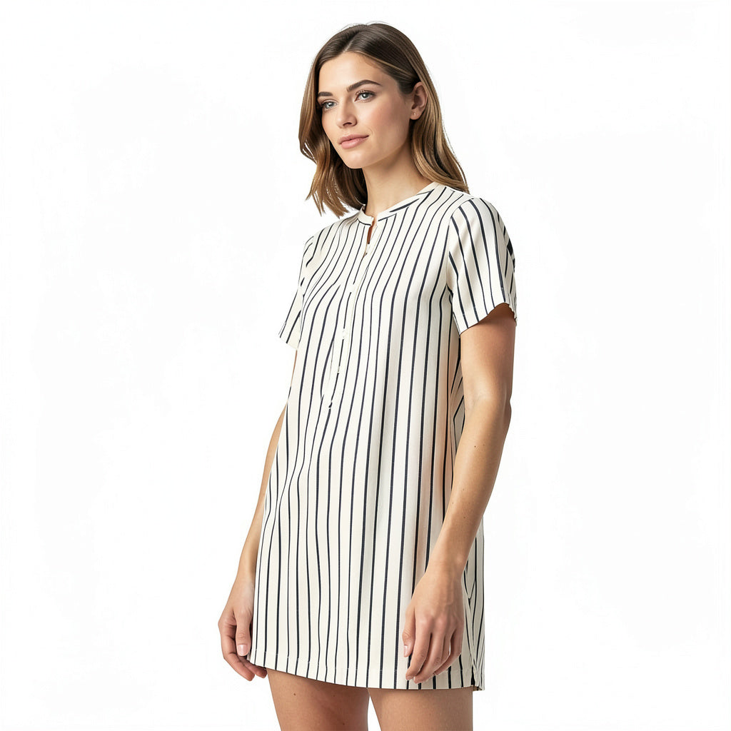 Theory Womens Trapeze Stripe Mini Dress, Size Medium