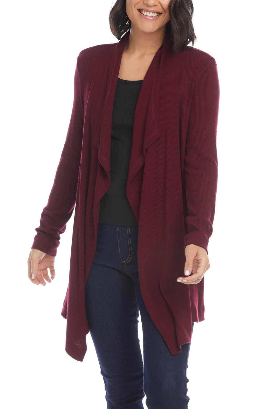 Karen Kane Womens Drape Front Cardigan Sweater, Size Medium
