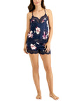 Inc Lace-Trim Satin Cami and Shorts Sleep Set, Size XS