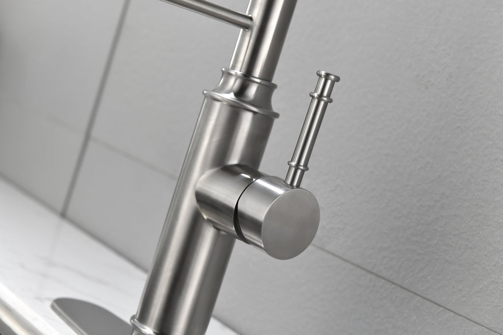 Kitchen Faucets Single Handle Pull Down Sprayer Spring Kitchen Sink Faucet