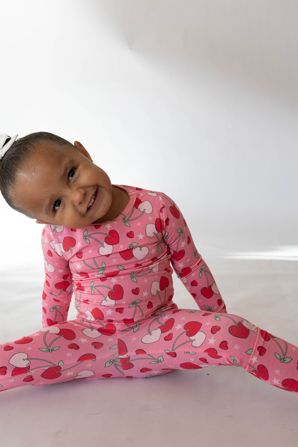 Cherry Hearts 2 piece PJ's