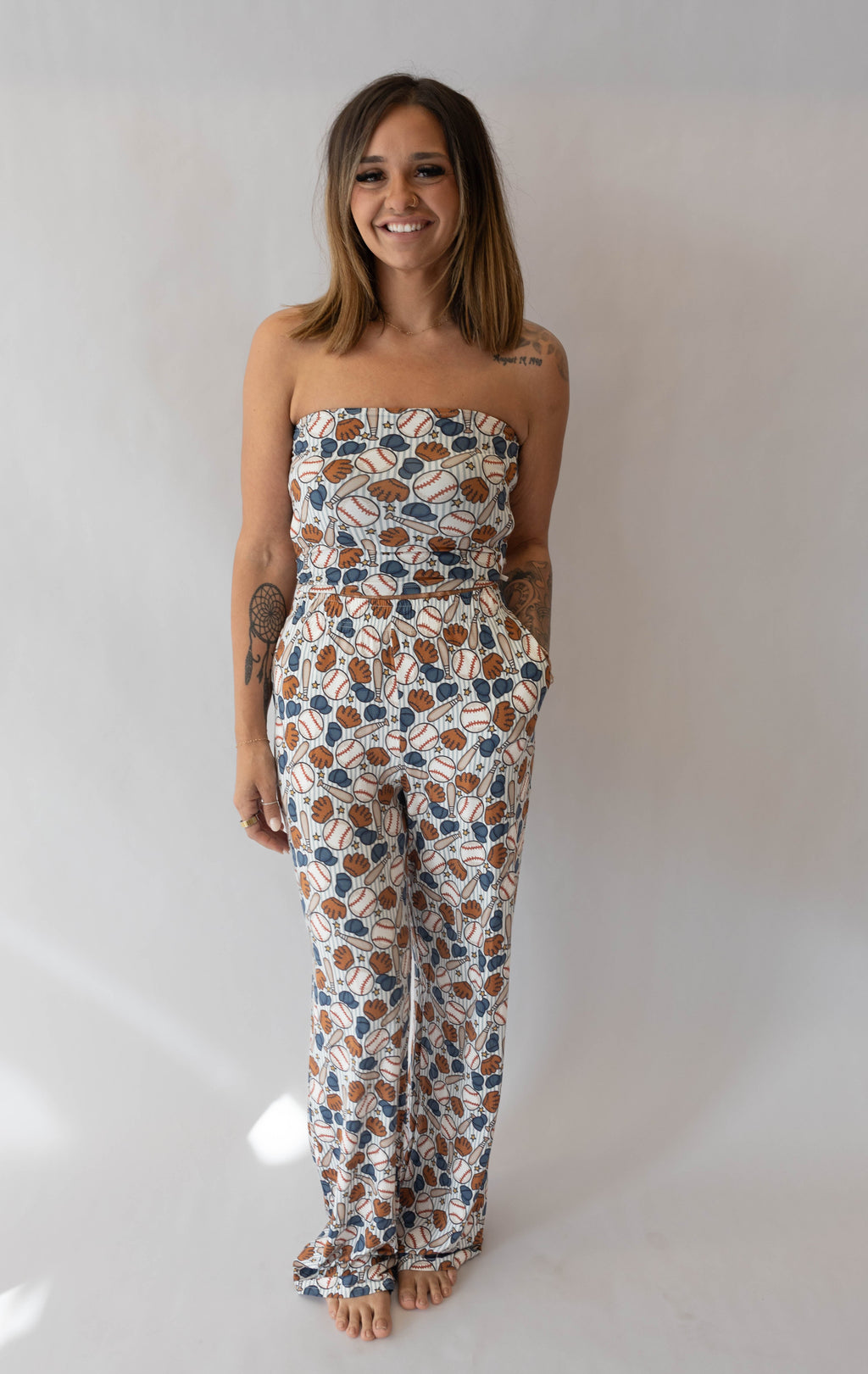'Cool Mom' Women's Blue Baseball Set