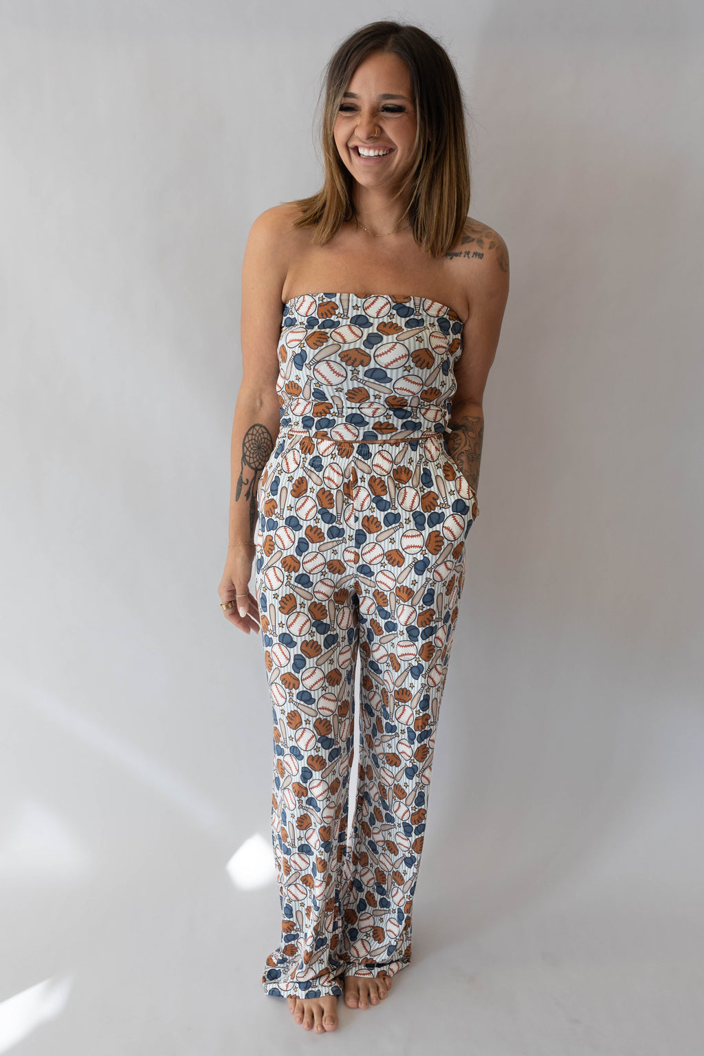 'Cool Mom' Women's Blue Baseball Set