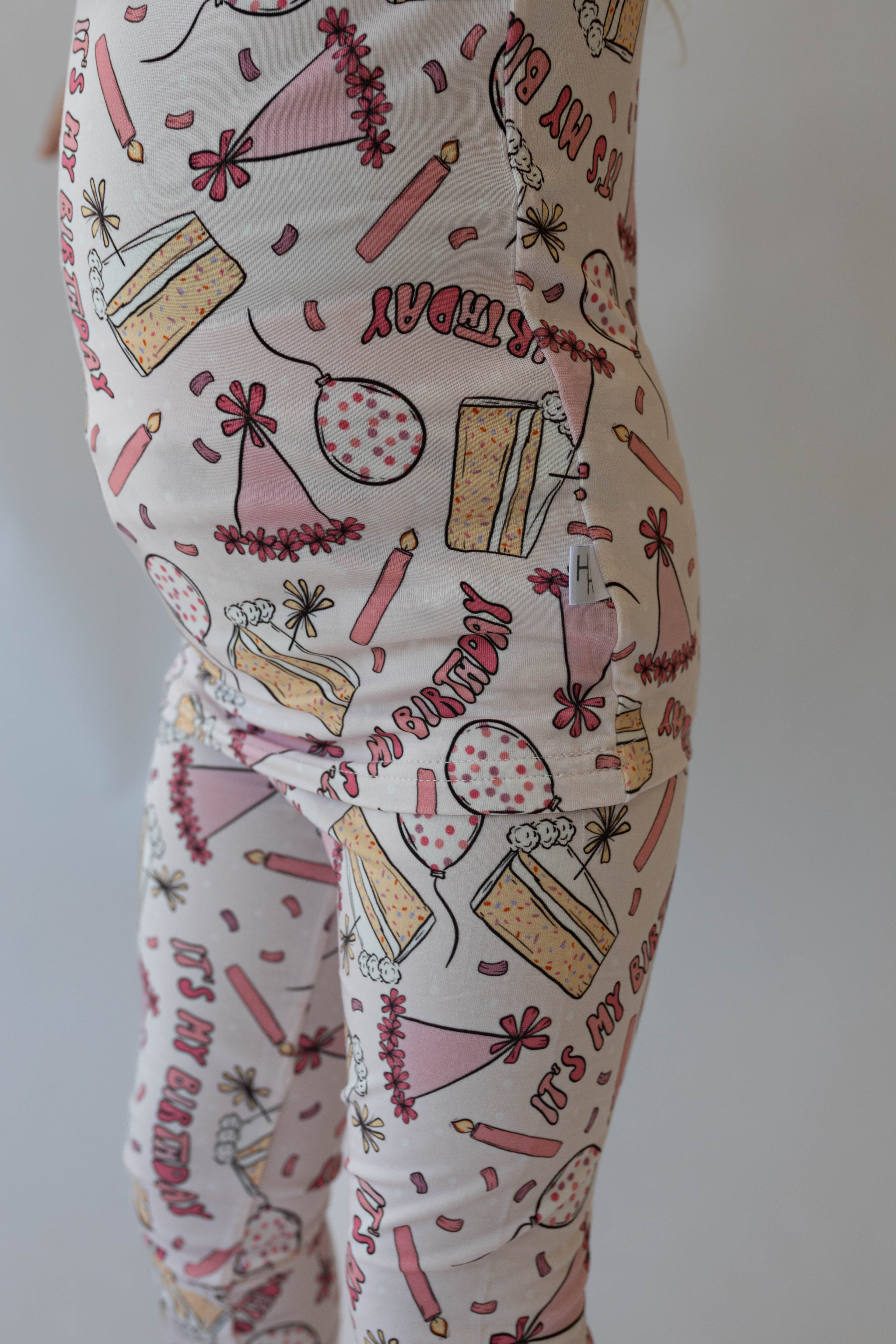 Pink Birthday 2 piece PJ's