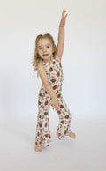 Pink Highland Cow Bell Romper