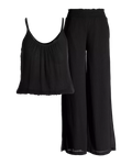 Boston Proper Gauze Blouson Top And Wide Leg Lounge Set, Medium
