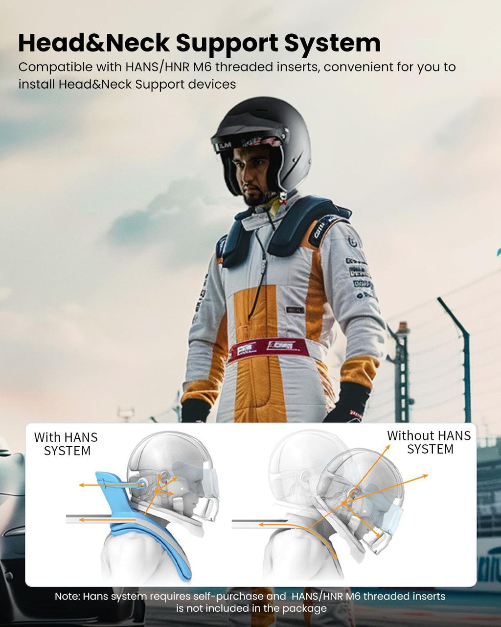 ILM Snell SA2020 Open Face Auto Racing Helmet Model R85