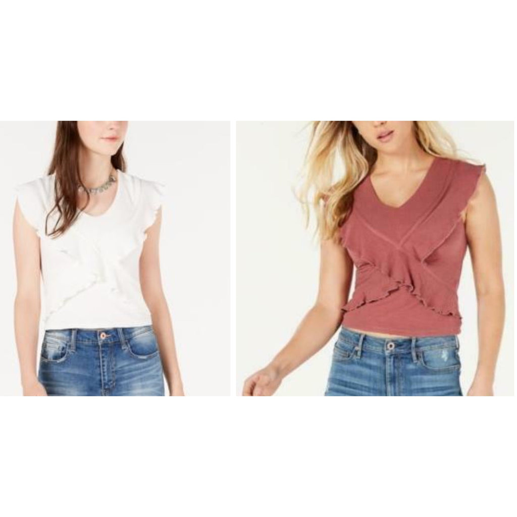 American Rag Juniors Ruffled Top, Large