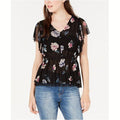 American Rag Juniors Flutter-Sleeve Peplum Top