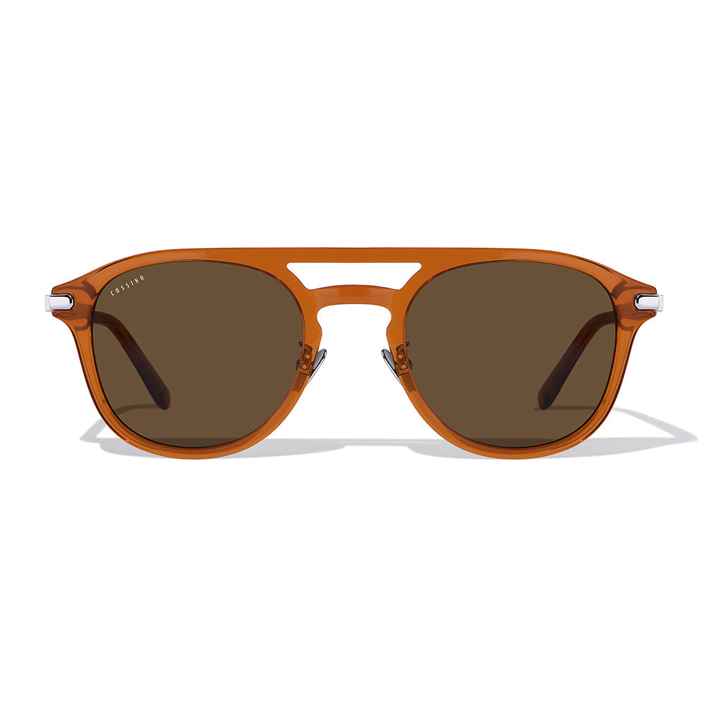 Coast 50mm Double Bridge Sunglasses | Burnt Orange