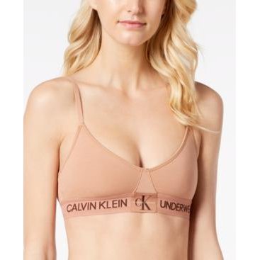 Calvin Klein Womens Monogram Unlined Triangle Bralette