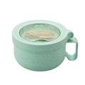 Rarapop 28.7oz Microwave Soup Bowl Containers with Lids Wheat Straw Ramen Noodles Cup Mug for Instant NoodlesOatmeal Gumbo SaladCrunchCereal & More - Easy-Grip Design Green