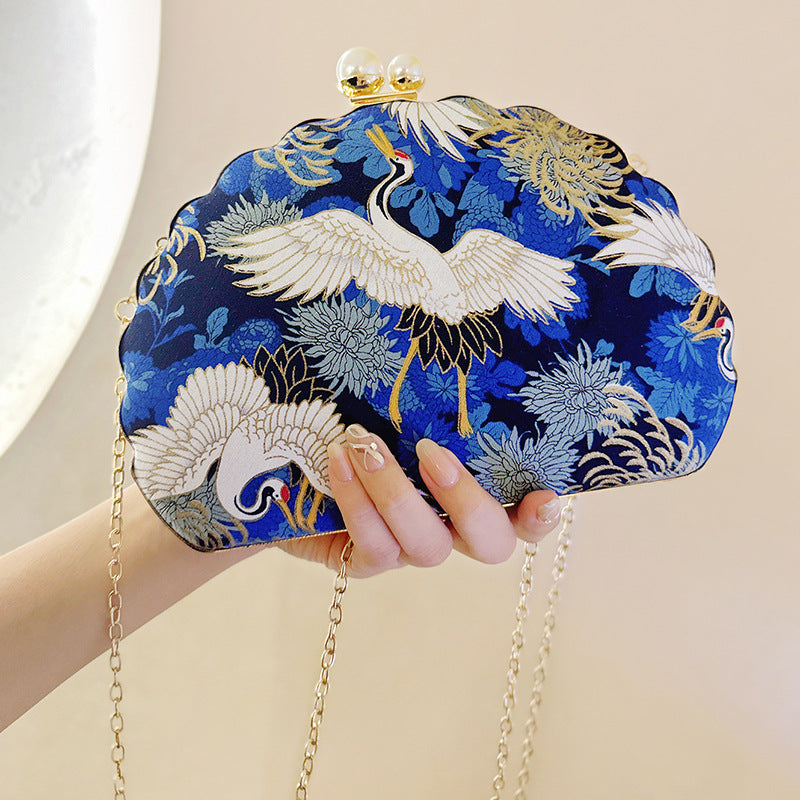 Shell Shaped Pearl Evening Clutch for Women