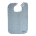 Linteum Textile Supply 3 Pack Premium Unisex Adult Bibs 18x30 Inch Washable Cotton Terry Bibs Adult Cloth Bibs for Eating Absorbent Bibs for Elderly Men Women Reusable Clothing Protector [Blue]