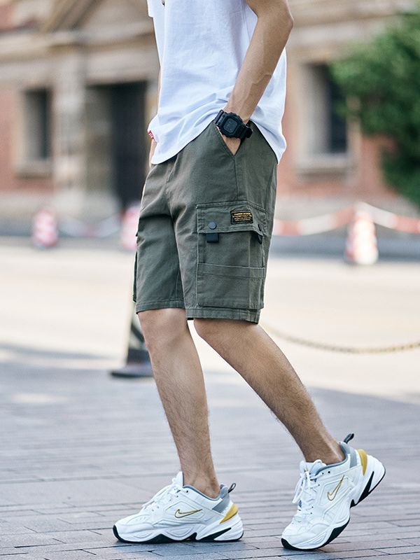 Men's Casual Retro Multi-Pocket Loose Shorts Pants