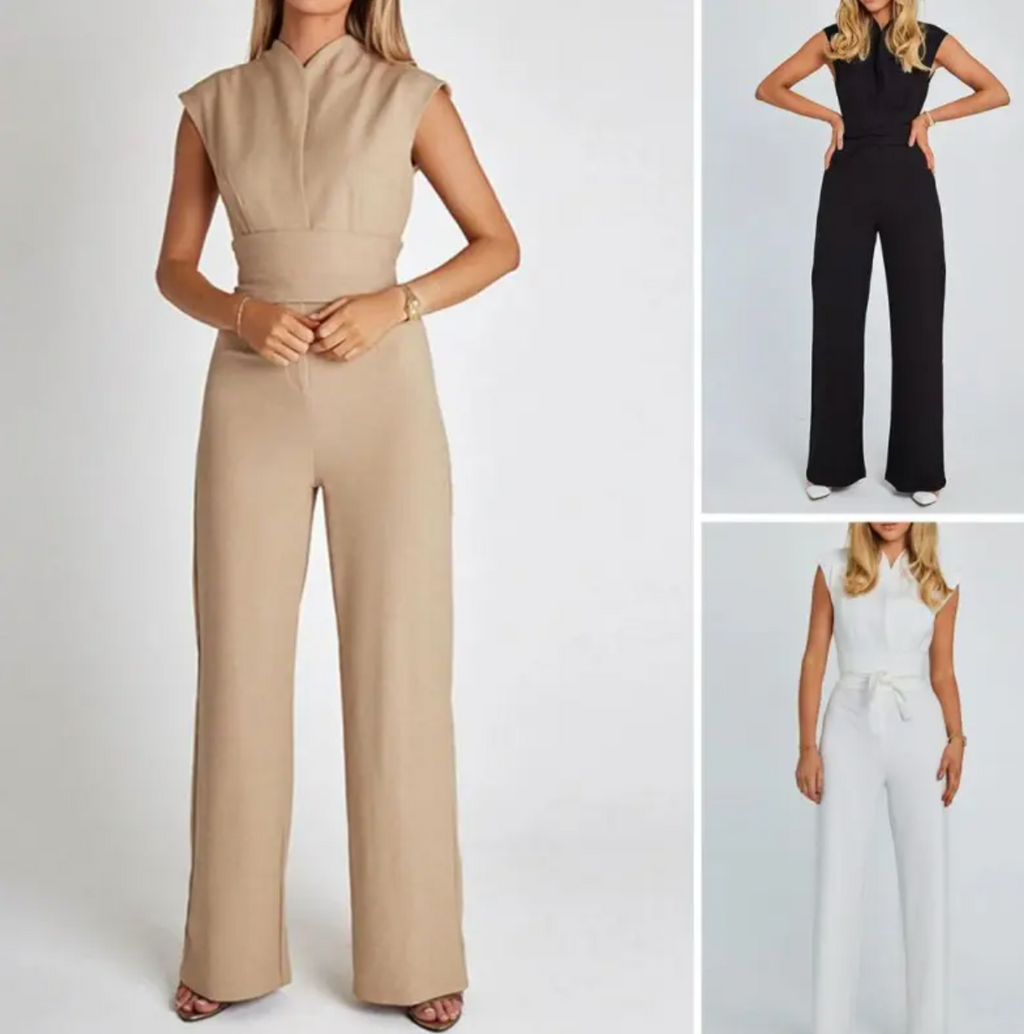 Women's Solid Wide Leg Jumpsuit