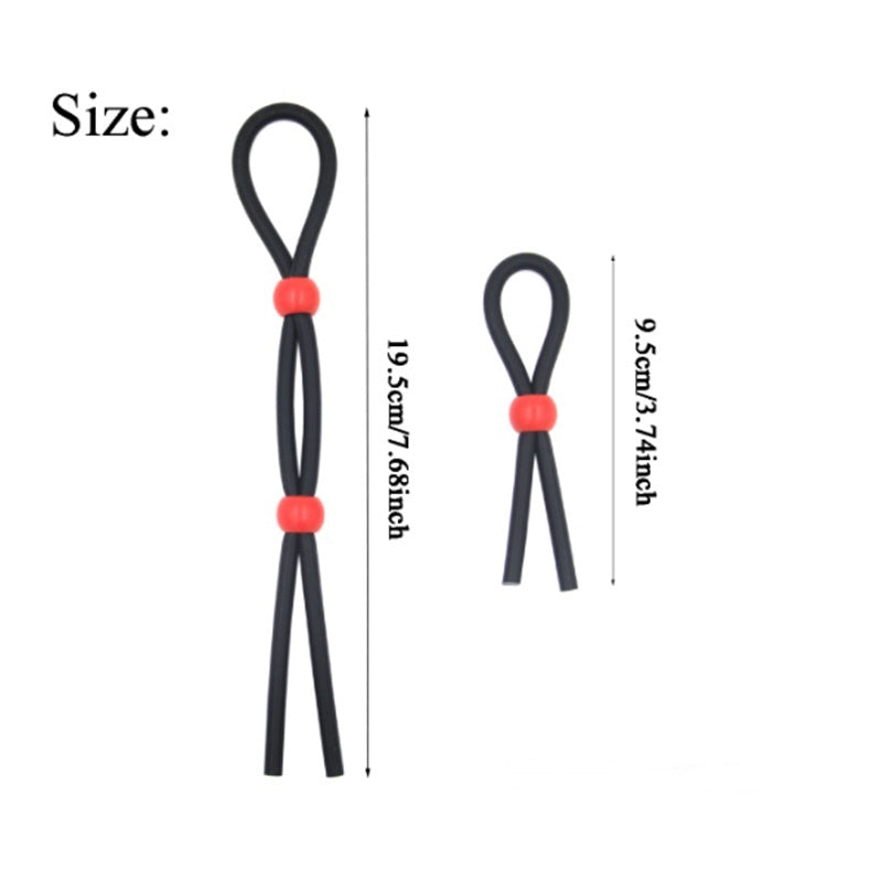 Red Silicone Delay Ring for Couples' Pleasure Use