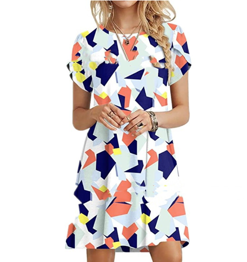 Printed Pocket Dress for Women