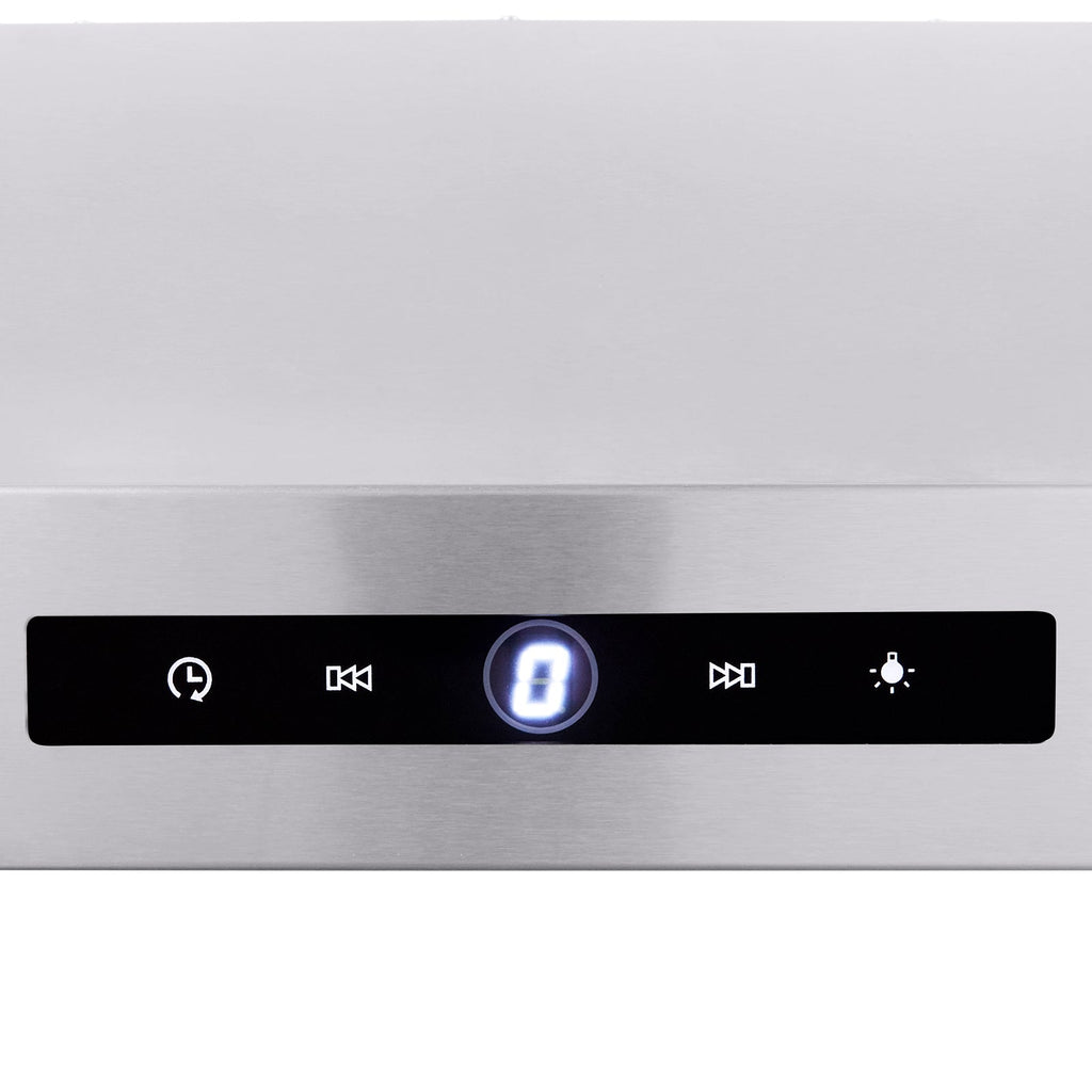Under Cabinet Range Hood, Dual Motors Ductless Kitchen Stove Vent, Stainless Steel Permanent Filter with 3-Speed Exhaust Fan, 2 Baffle Filters, LED Lights, Touch Control Panel, Silver (30 inch)