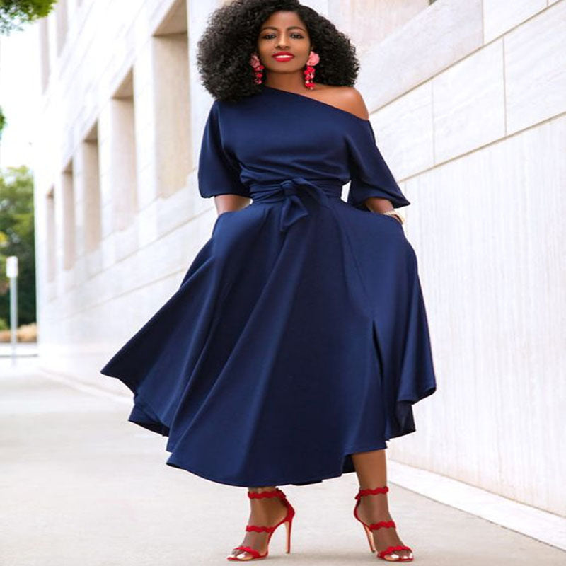 Summer New Women’s Dress, Sexy V-Neck Long Skirt