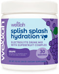 Wellah Splish Splash Hydration Electrolyte Drink Mix (Grape Flavored 30 Servings)