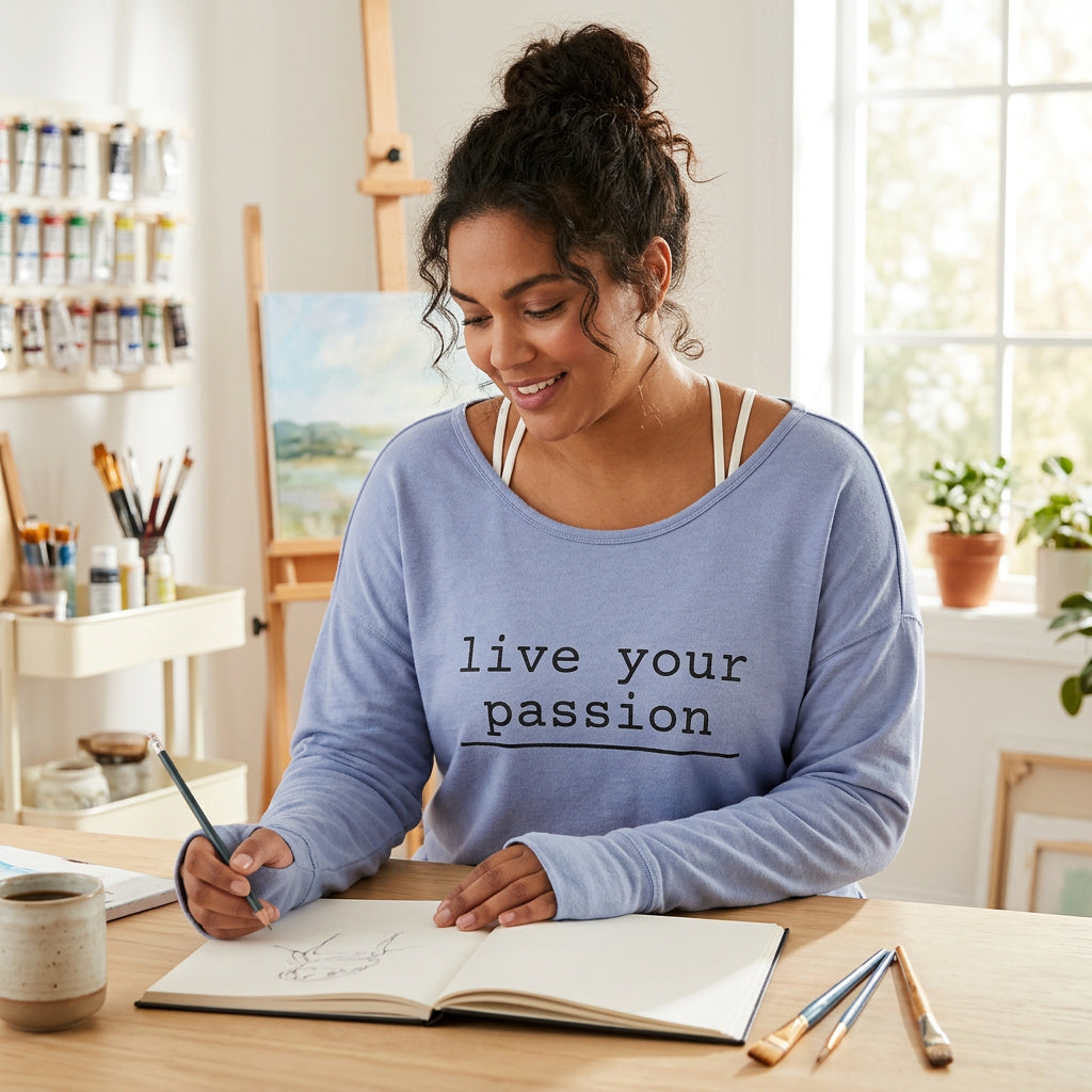 Ideology Women's Live Your Passion Strappy Back Long Sleeve T-shirt, Size 1X