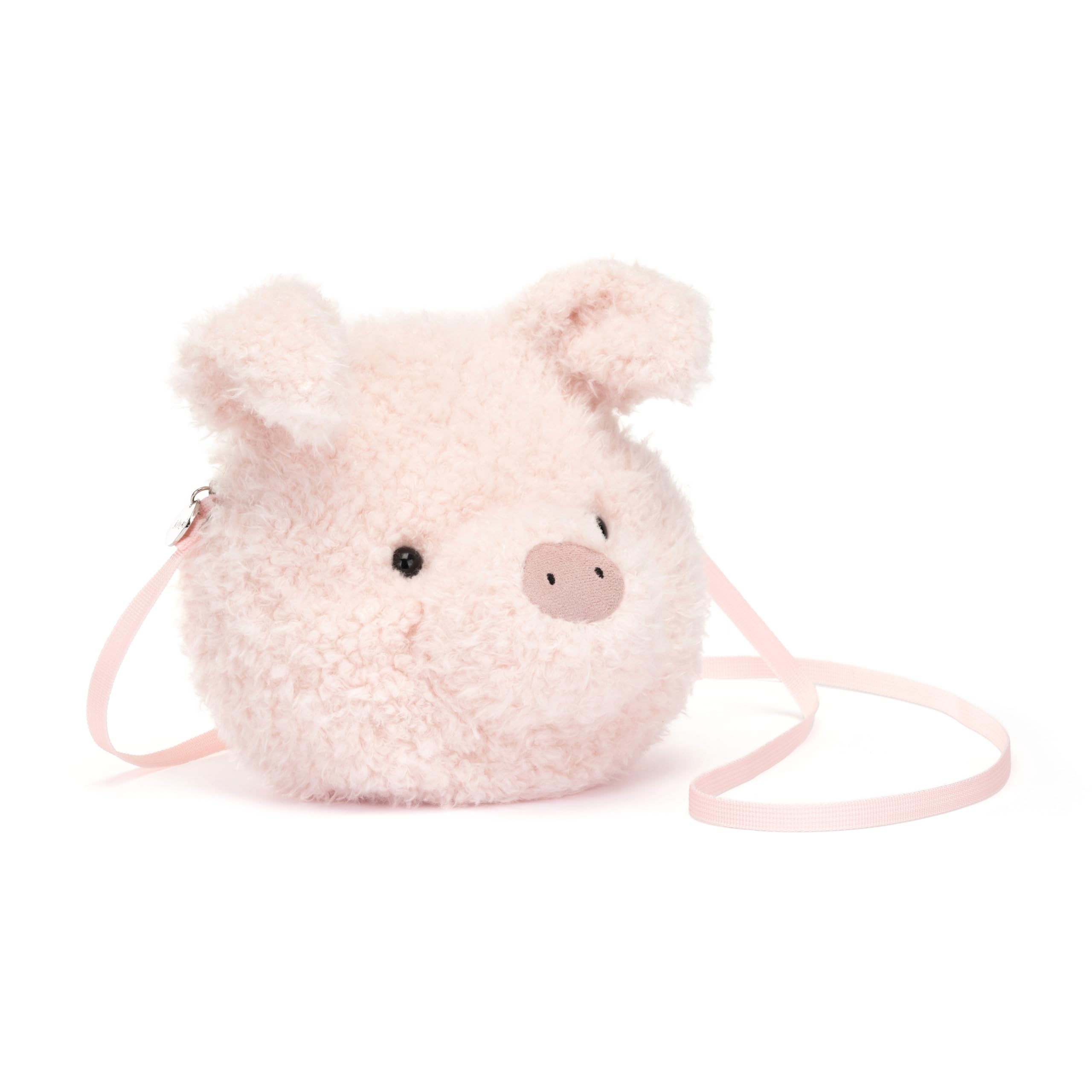 Jellycat Little Pig Plush Bag 7.5 inches | Crossbody and Shoulder Purse | Fun and Unique Handbag
