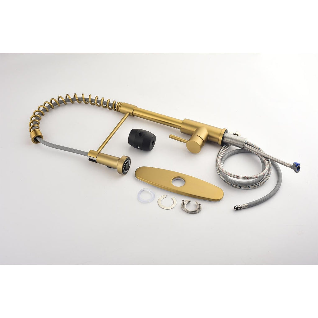 Pull down Single Handle Spring Kitchen Faucet