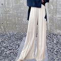 Summer Women's Solid Color Wide Leg Pants - Casual Style