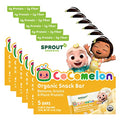 CoComelon Sprout Organic Baby Food Toddler Snacks Banana Snack Bar 5 Count (Pack of 6)