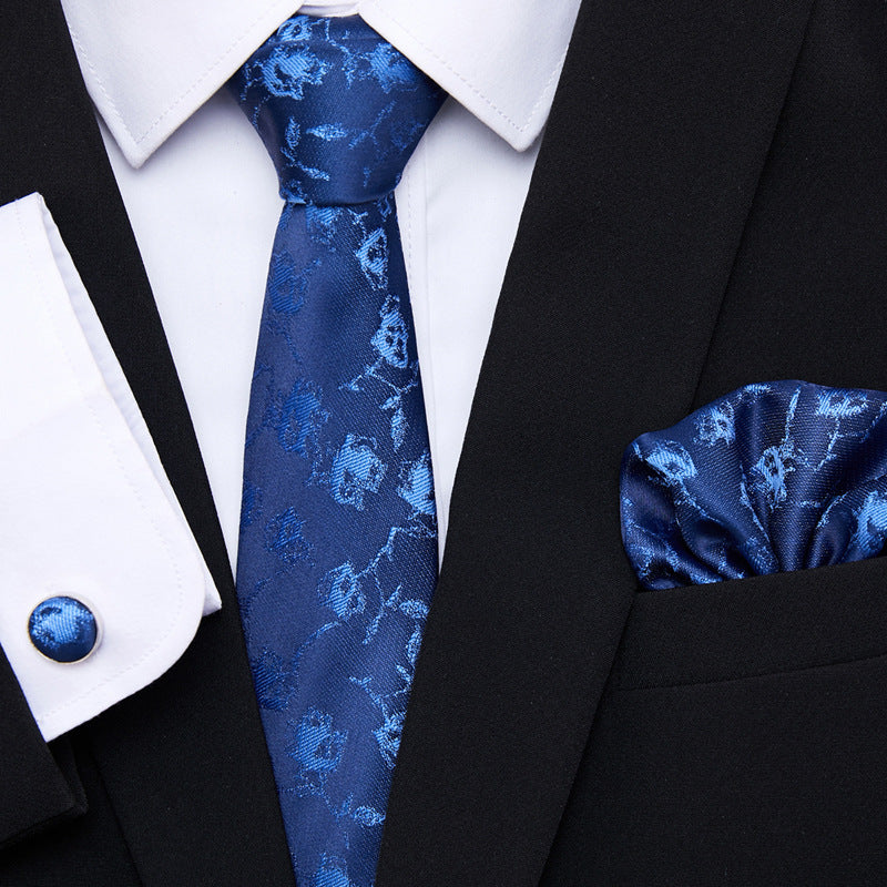 Men's Tie Set - Various Patterns, European Style (3 Pieces)