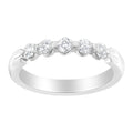 14K White Gold 1/2 cttw Diamond 5-Stone Band Ring (H-I Clarity, SI2-I1 Color) - Size 7