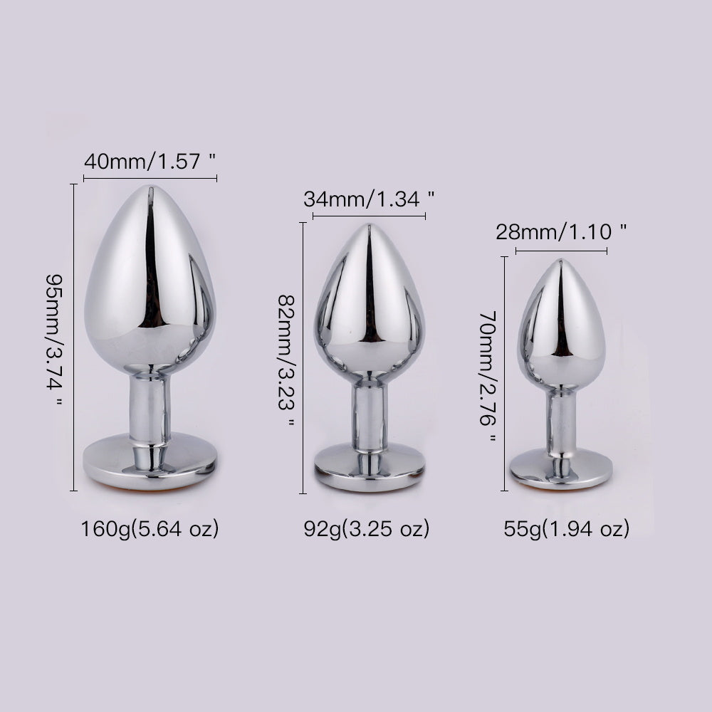 Metallic Smiley Face Anal Plug for Adult Pleasure