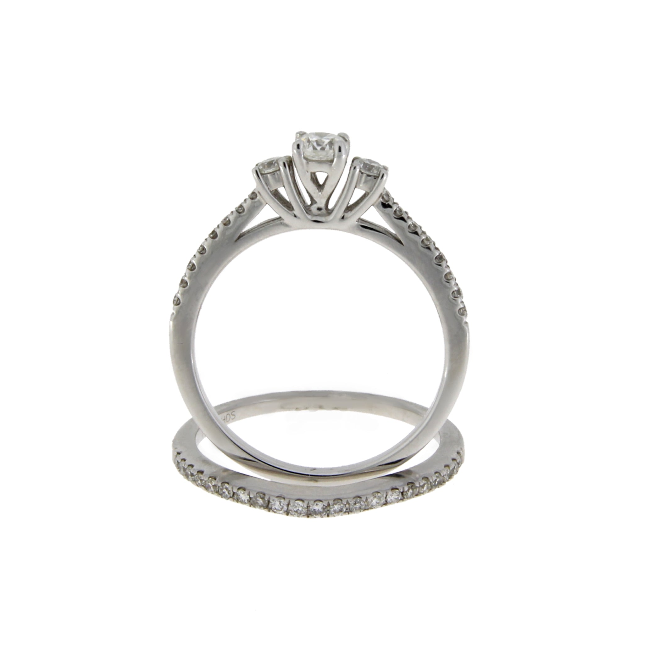 .45ct Diamond Engagement Ring Set 14KT White Gold