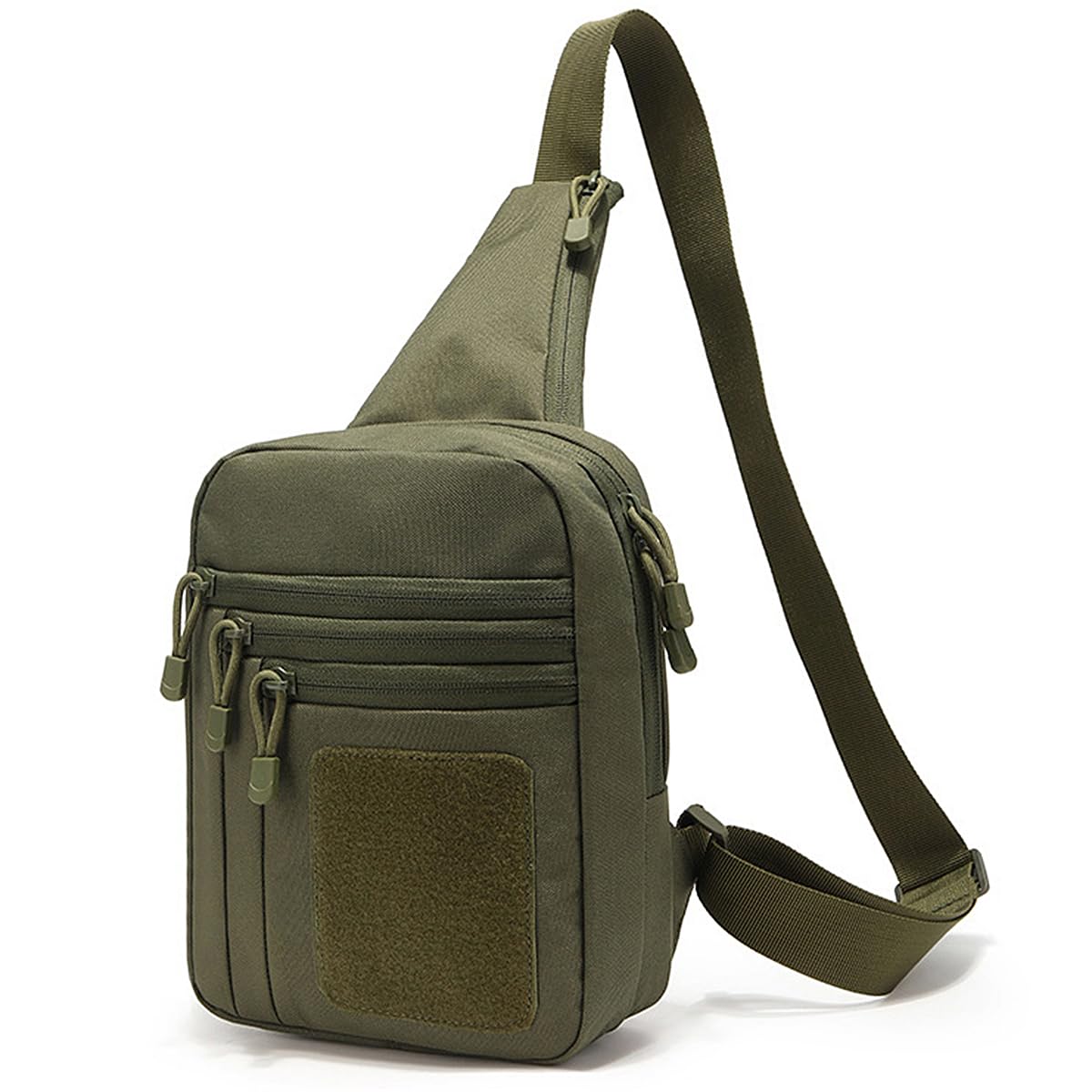 WCALULEG Concealed Carry Crossbody Gun Bag for Men Ccw Sling Bag Tactical Shoulder Chest Pack Range Bags for Handguns (Army green)