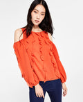 Inc International Concepts Petite Cold-Shoulder Top, PL