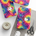 Bespattered Facade Rainbow Tie Dye Wrapping Paper | Three Sizes | Glossy or Matte