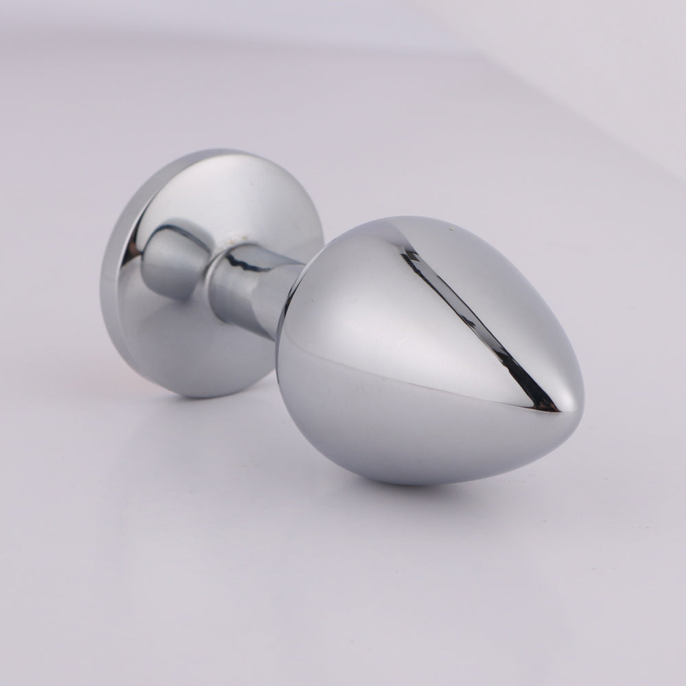 Metallic Smiley Face Anal Plug for Adult Pleasure