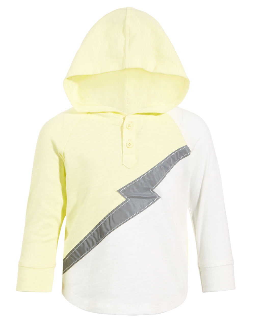 First Impressions Baby Boys Lightning Bolt Hooded Henley Shirt, 6/9 Months