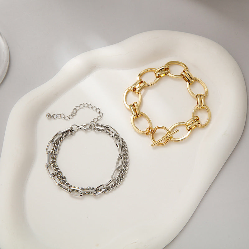 Simple Hip Hop Punk Bracelet - European and American Style