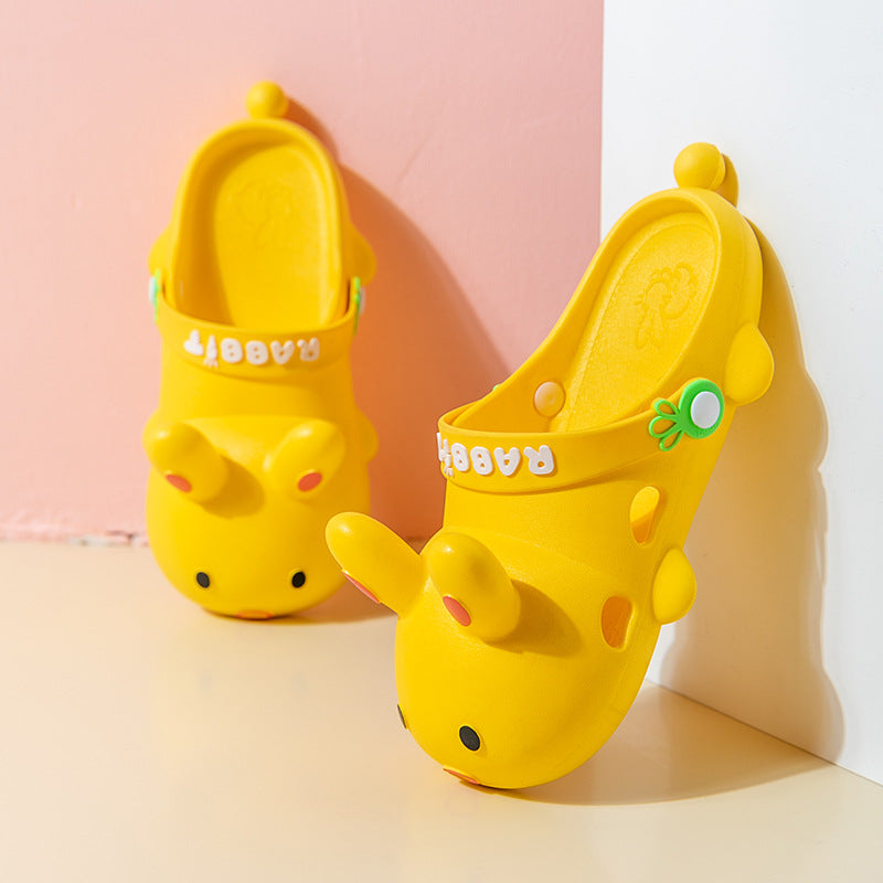 Cute Cartoon Rabbit Slippers with Non-Slip Thick Sole