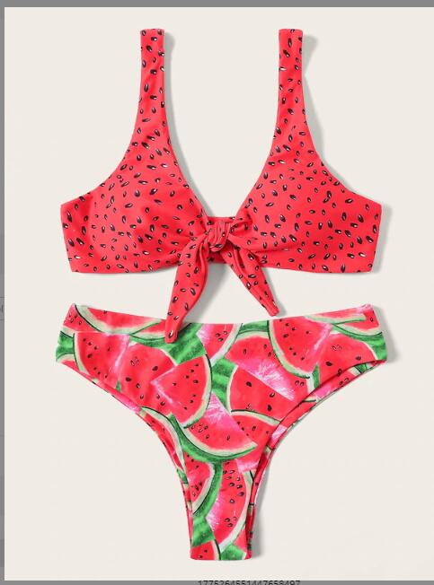 New Watermelon Print Bikini - Sexy Women's Swimwear