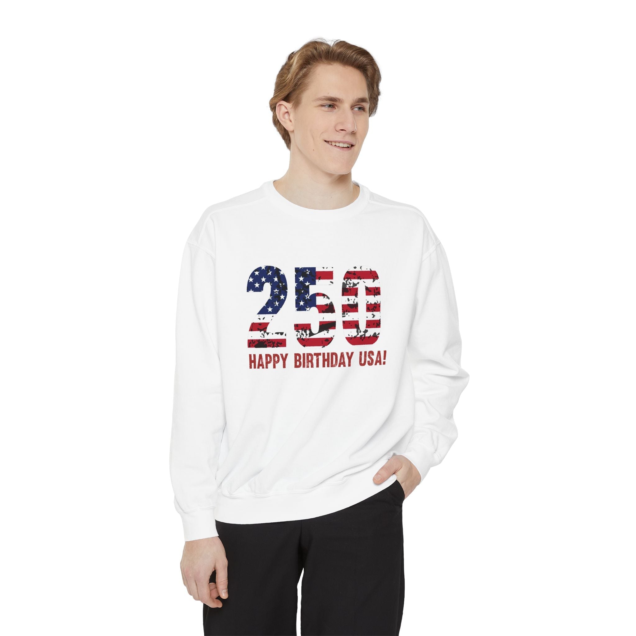 America 250 – Happy Birthday USA “Flag in 250” Sweatshirt
