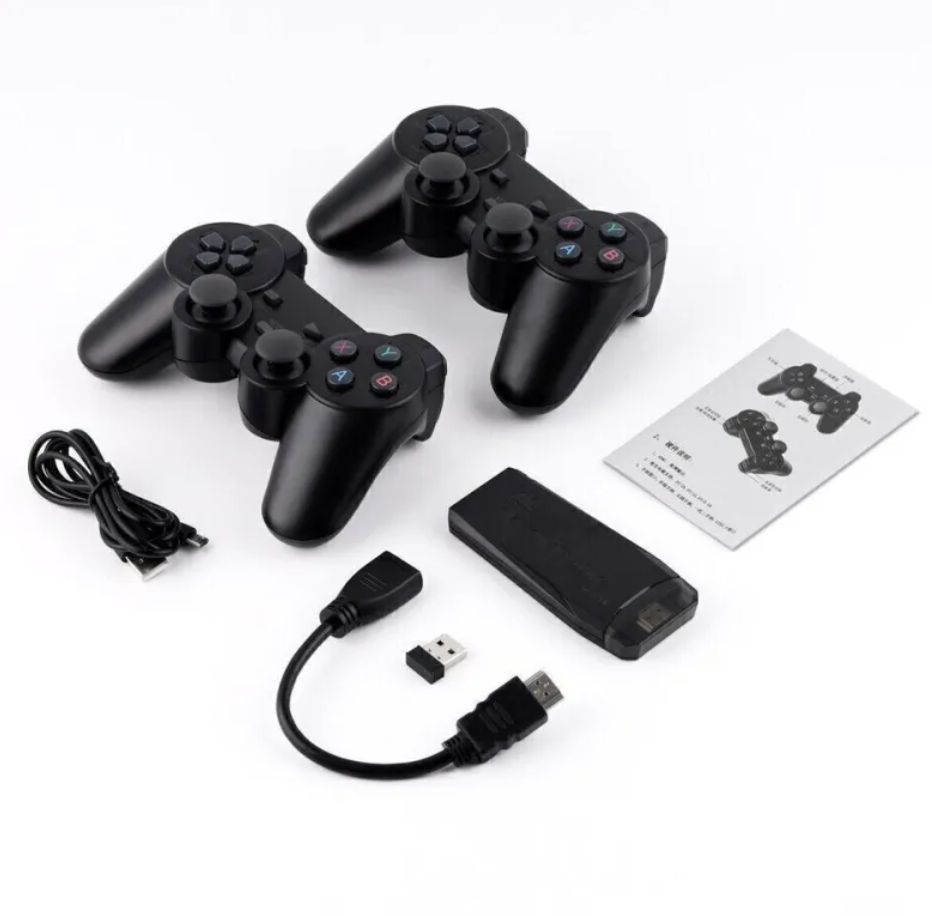 4K Retro Game Stick Console & Dual Wireless Controllers