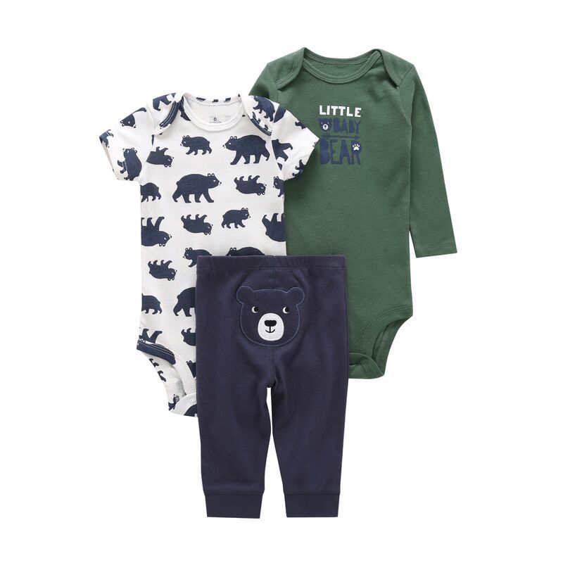 2018 Cartoon Long Sleeve & Short Sleeve Baby Outfit Set