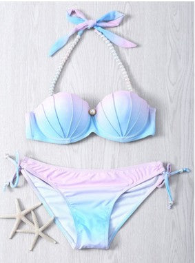 New Sexy Two-Piece Shell Bikini Swimwear